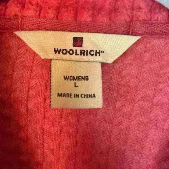 Woolrich Kinsdale Ruby Red Corduroy Full Zip 2291 Corduroy Jacket Women's Large - Picture 2 of 7